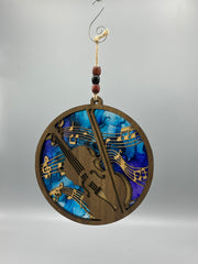 Violin and Music Suncatcher
