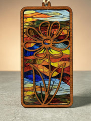 Flower Suncatcher No. 3 – Colorful Floral Window Hanging –  Handmade Nature Decor