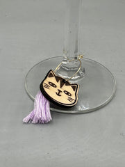 Cat Wine Charms Set 3