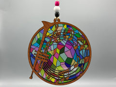 Trumpet Suncatcher – Music Lover Window Hanging