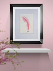 Pink Feather 6x8 Print (With 9x12 Mat) • Jeanne Dunham Art • Gift for Art Lovers