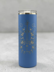 Violin Floral Tumbler – Music Lover or Orchestra Gift, Insulated Travel Mug