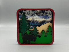 Mountain Suncatcher Window Sitter – Bear Forest Scene Decor
