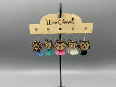 Cat Wine Charms Set 2