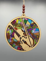 Violin and Music Suncatcher