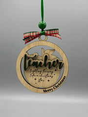 Teacher Apple Ornament – Thank You Gift