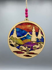 Off-Road in the Mountains Suncatcher