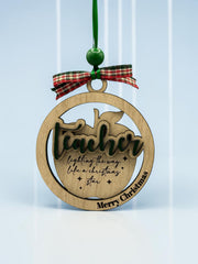 Teacher Apple Ornament – Thank You Gift