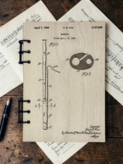 Bassoon Patent Journal – Refillable Musician Notebook, Vintage Bassoon Blueprint Design