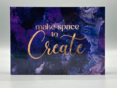 Make Space to Create Wood Art Box – Inspirational Creative Wall Decor – Artist Studio Affirmation Art