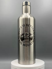 Life Is Better in the Mountains Wine Set | Insulated Stainless Steel  | Outdoor Gift