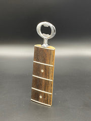 Reclaimed  Bass Guitar Neck Bottle Opener in Dark Finish