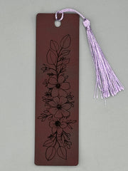 Wildflowers 3 Leatherette Bookmark with Tassel