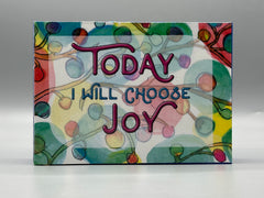 Today I Will Choose Joy Wood Art Box – Inspirational Decor – Colorful Positive Affirmation Art