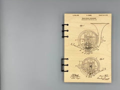 French Horn Patent Journal A5 | Music Lover Notebook