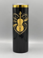 Cello Love Tumbler – Music Lover Gift, Engraved Cello Cup, Stainless Steel Insulated Tumbler