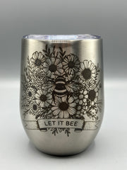 Let It Bee Wine 12oz Wine Tumbler