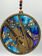 Violin and Music Suncatcher