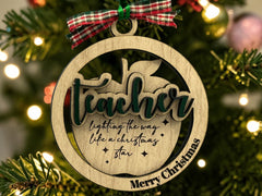 Teacher Apple Ornament – Thank You Gift