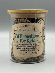 Affirmations for Kids – Volume 1 – Positive Affirmation Tokens in Jar – Confidence & Kindness Tokens – Encouragement Gift for Children