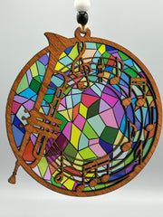 Trumpet Suncatcher – Music Lover Window Hanging