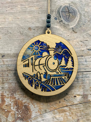 Train in the Mountains Suncatcher