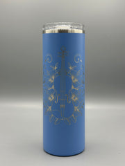 Violin Floral Tumbler – Music Lover or Orchestra Gift, Insulated Travel Mug