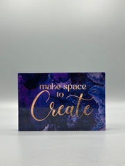 Make Space to Create Wood Art Box – Inspirational Creative Wall Decor – Artist Studio Affirmation Art