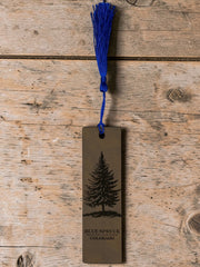 Colorado Blue Spruce Bookmark | Engraved Leatherette with Tassel