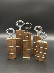 Reclaimed  Bass Guitar Neck Bottle Opener in Dark Finish