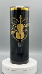 Cello Love Tumbler – Music Lover Gift, Engraved Cello Cup, Stainless Steel Insulated Tumbler