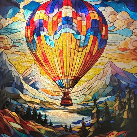 Hot Air Balloon - Yellow Night Light Scene