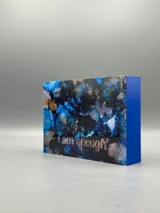 I Am Enough Wood Art Box – Inspirational Affirmation Wall Decor – Abstract Motivational Art