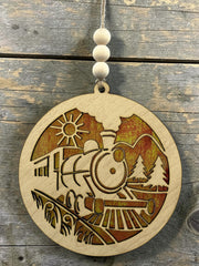 Train in the Mountains Suncatcher