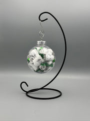 Large 4 inch Sheet Music Christmas Ornament  | Green Accents