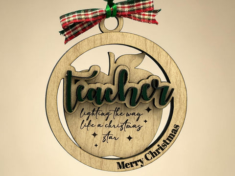 Teacher Apple Ornament – Thank You Gift