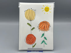 Flowers and Sunshine Greeting Card by Kathy OConner