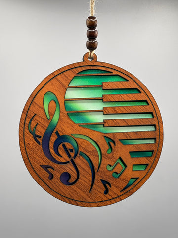 Piano Keys & Treble Clef Suncatcher