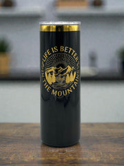 Life Is Better in the Mountains Tumbler 20oz | Colorado Mountain Travel Mug | Insulated Stainless Steel Cup | Outdoor Gift