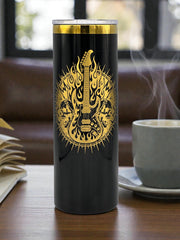 Rock Guitar Tumbler 20oz | Laser Engraved Music Tumbler | Insulated Stainless Steel Cup | Guitar Gift for Musicians