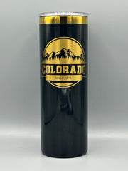 Colorado Mountain Engraved Tumbler 20oz | Laser Engraved Colorado Gift | Keeps Drinks Hot & Cold