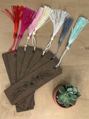 Wildflowers 1 Leatherette Bookmark with Tassel