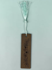 Wildflowers 1 Leatherette Bookmark with Tassel