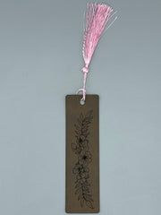 Wildflowers 1 Leatherette Bookmark with Tassel