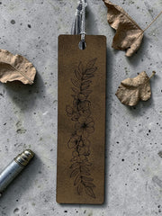 Wildflowers 1 Leatherette Bookmark with Tassel