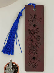 Wildflowers 2 Leatherette Bookmark with Tassel