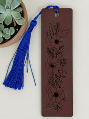 Wildflowers 2 Leatherette Bookmark with Tassel