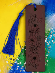 Wildflowers 2 Leatherette Bookmark with Tassel