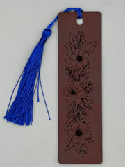 Wildflowers 2 Leatherette Bookmark with Tassel