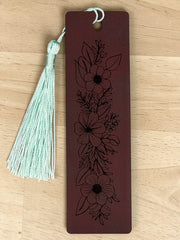 Wildflowers 2 Leatherette Bookmark with Tassel